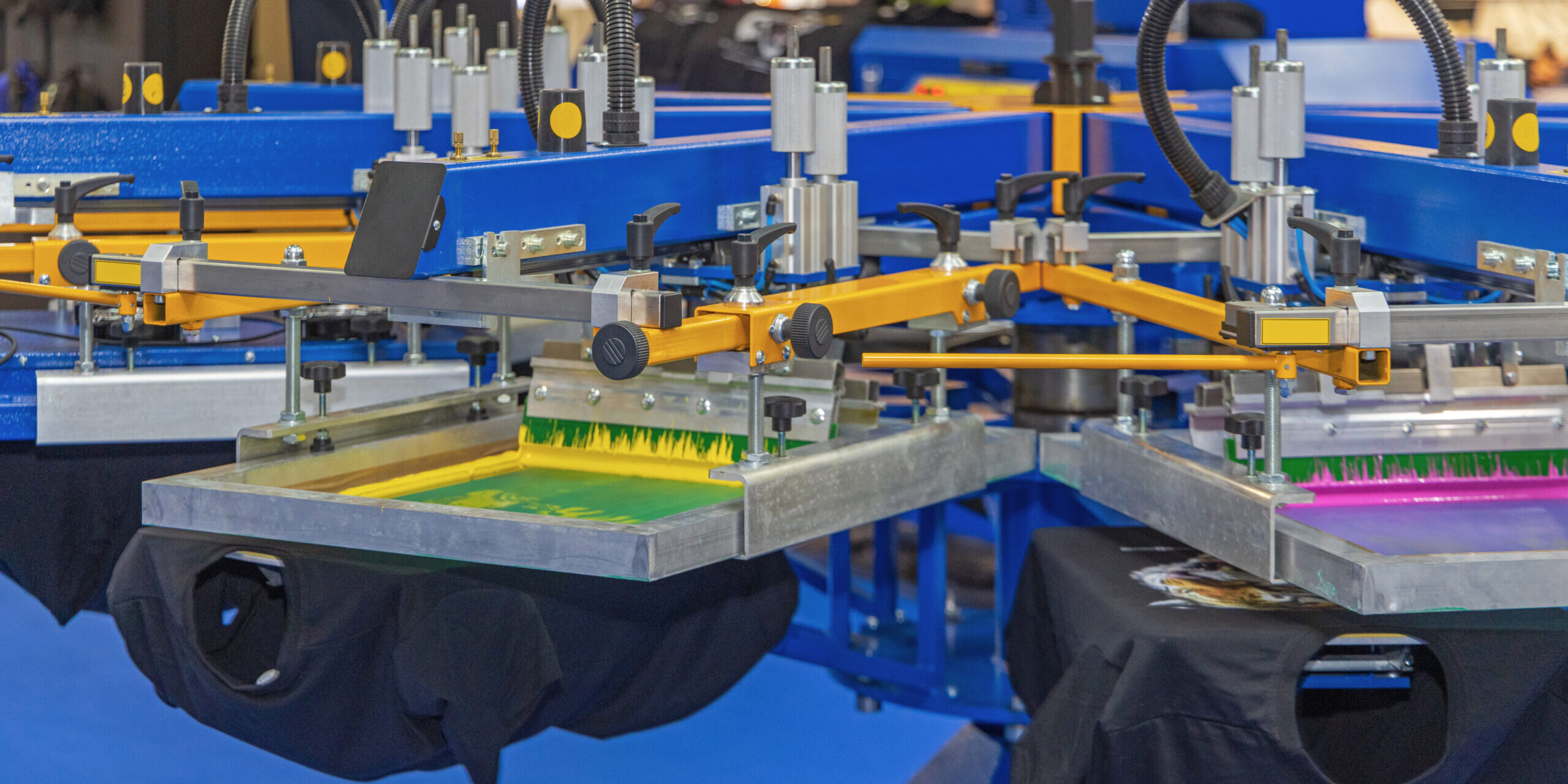 Automatic Screen Printing Automatic Screen Printing Machine Carousel in Print Office